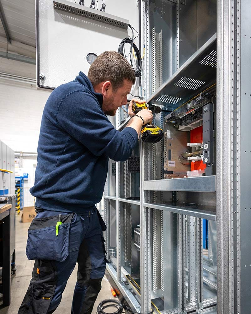 Electrical switch gear panel at Control Equipment Ltd Dublin — Interiors photography by Paul O'Connell, Dublin (3)
