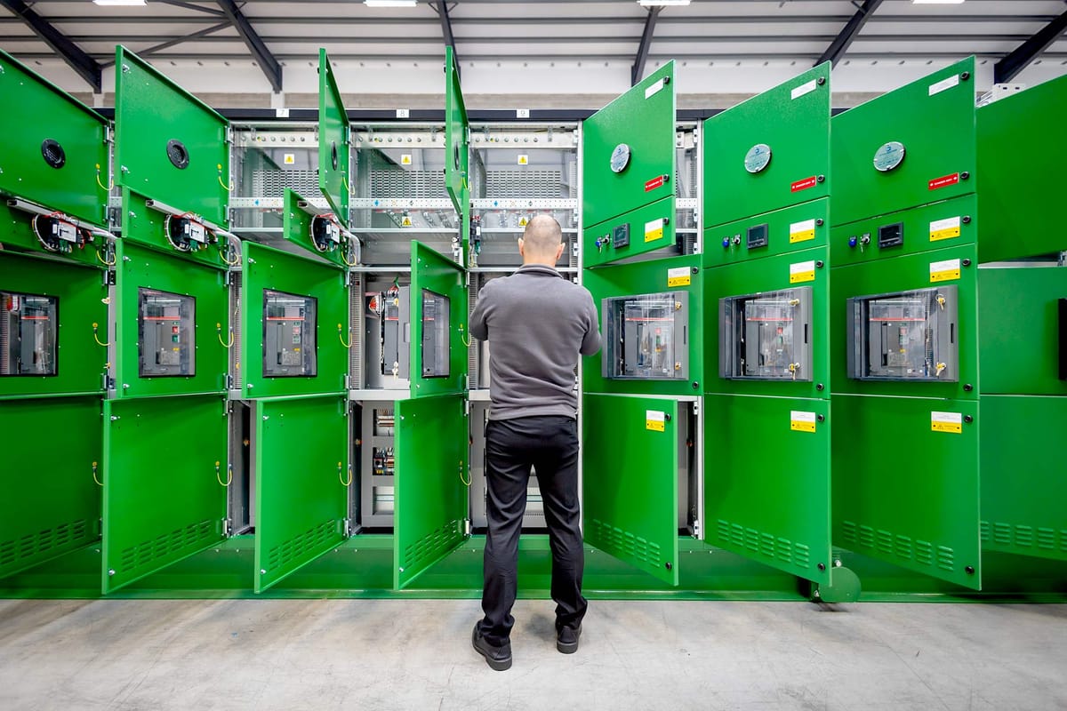 Electrical switch gear panel at Control Equipment Ltd Dublin — Interiors photography by Paul O'Connell, Dublin (6)