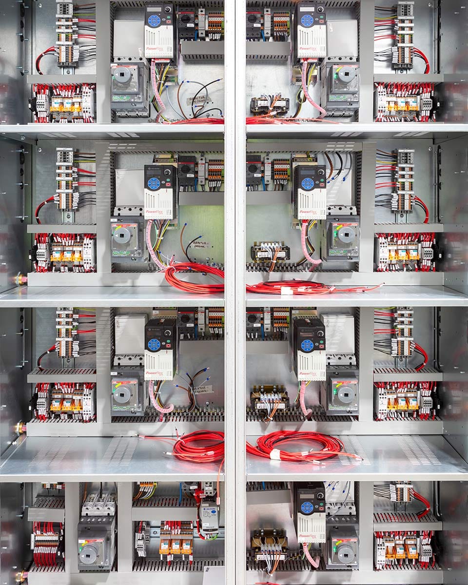 Electrical switch gear panel at Control Equipment Ltd Dublin — Interiors photography by Paul O'Connell, Dublin (8)