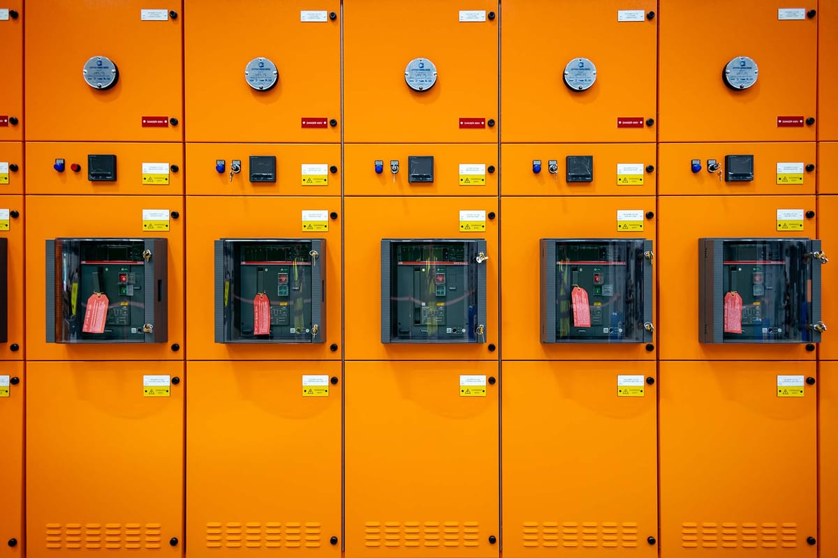 Electrical switch gear panel at Control Equipment Ltd Dublin — Interiors photography by Paul O'Connell, Dublin (13)