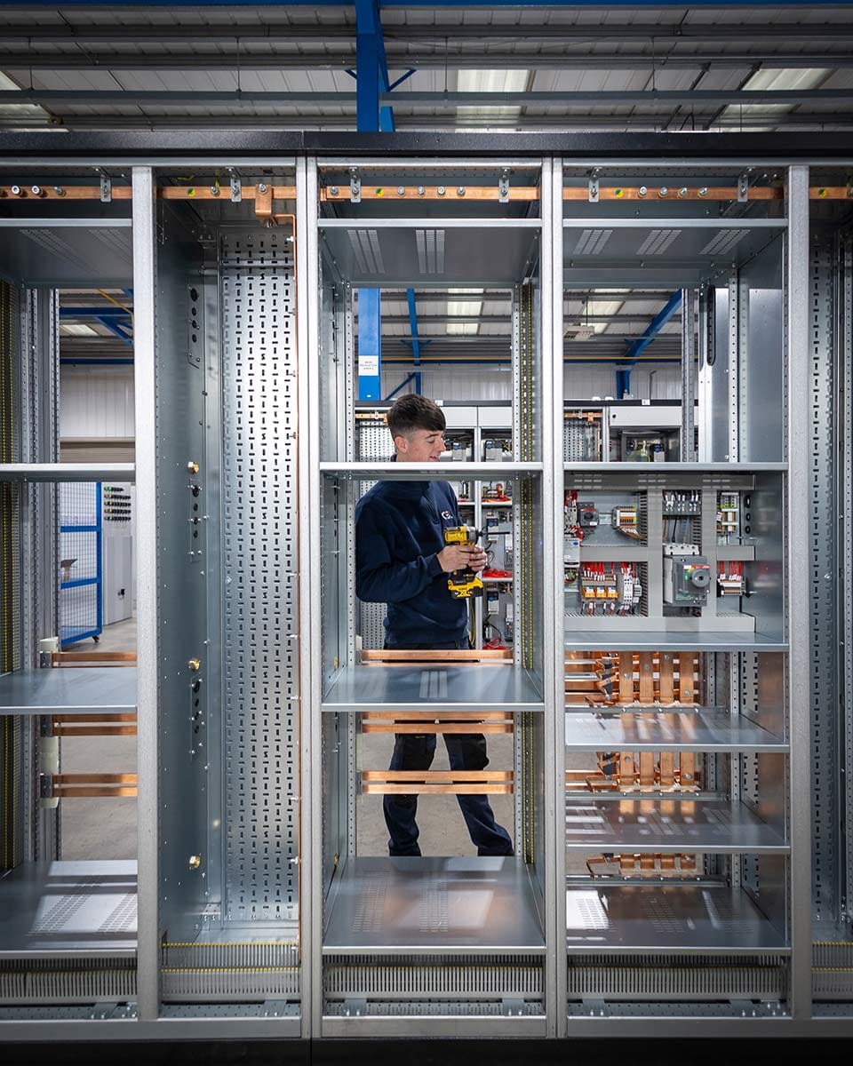 Electrical switch gear panel at Control Equipment Ltd Dublin — Interiors photography by Paul O'Connell, Dublin (14)