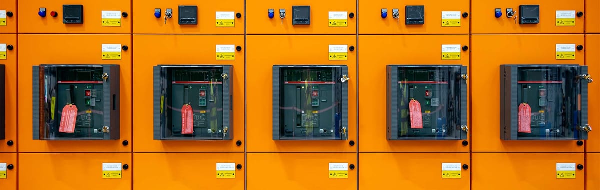 Electrical switch gear panel at Control Equipment Ltd Dublin — Interiors photography, Dublin