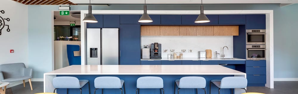 Workspace kitchen area at Dublin office space
